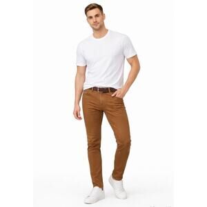 Express Mens Skinny Fit Brown Jeans Size 32x32 Cotton Blend Casual